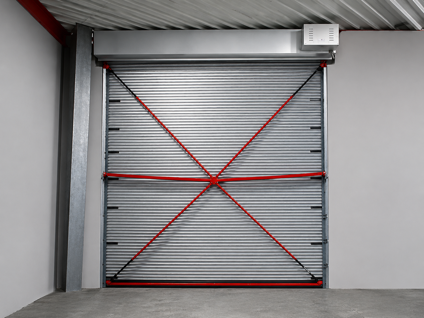 Galvalume rolling shutter slat profile and surface finish — corrosion-resistant detail